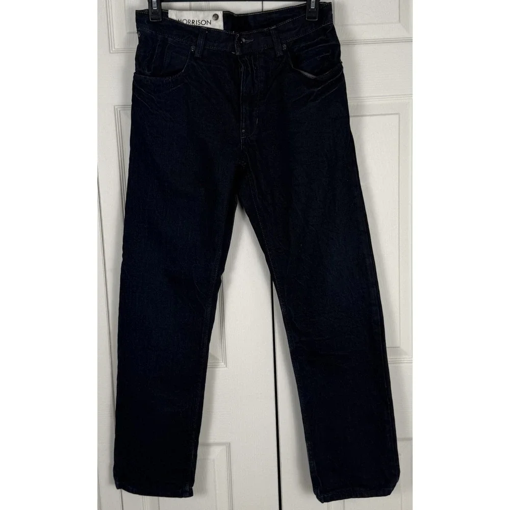 Gap Morrison Jeans Mens 32x32 Blue Denim Button Fly Dark Wash Pigment‎ Dip